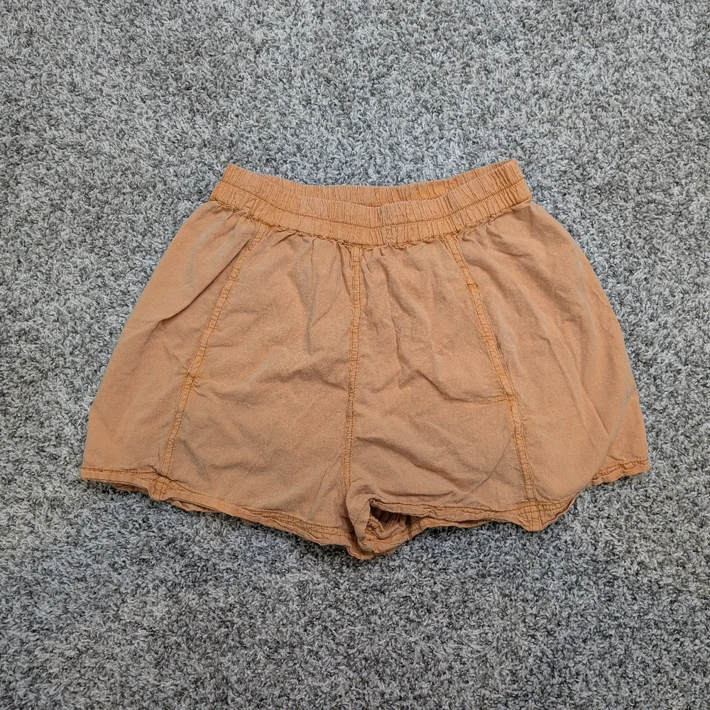 💘 Free People Get Free Poplin Pull On Shorts Size Medium - Picture 4 of 8
